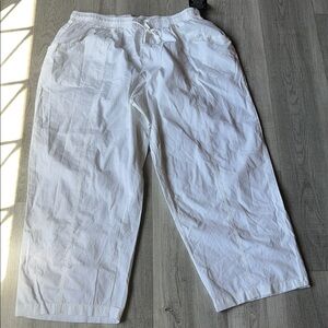 White Casual Pants